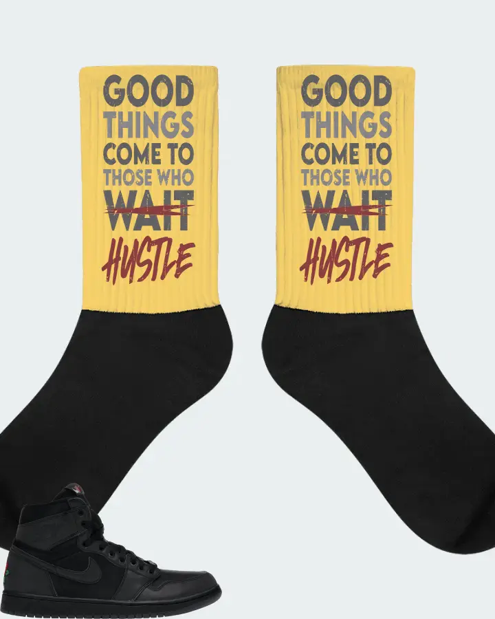 Jordan 1 Retro High Sneaker Matching Yellow Socks - Good Things Come