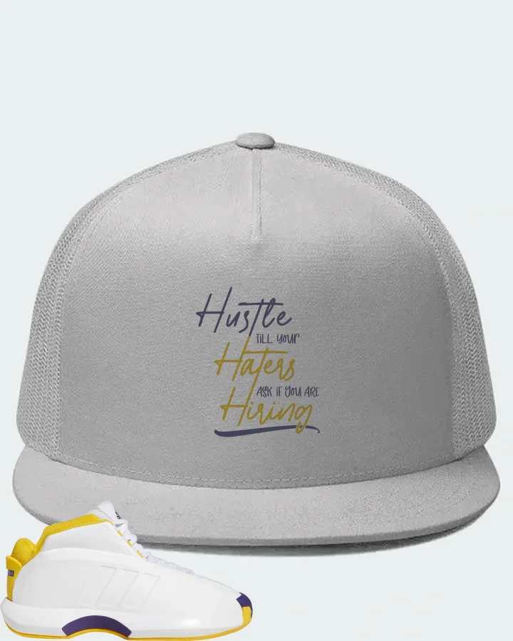 adidas Crazy 1 Sneaker Matching White Hat - HUSTLE TILL YOUR HATERS ASK