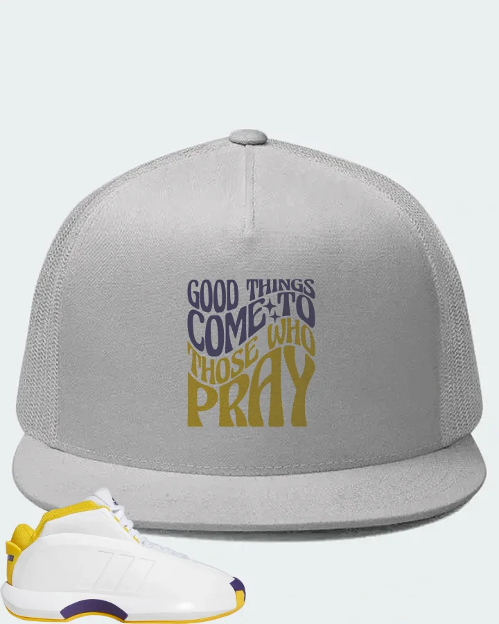adidas Crazy 1 Sneaker Matching White Hat - Good Things Come To Those Who Pray