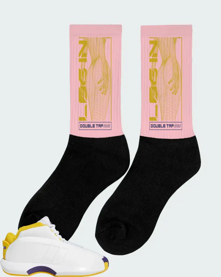 adidas Crazy 1 Sneaker Matching Pink Socks (LOGIN) - View 3