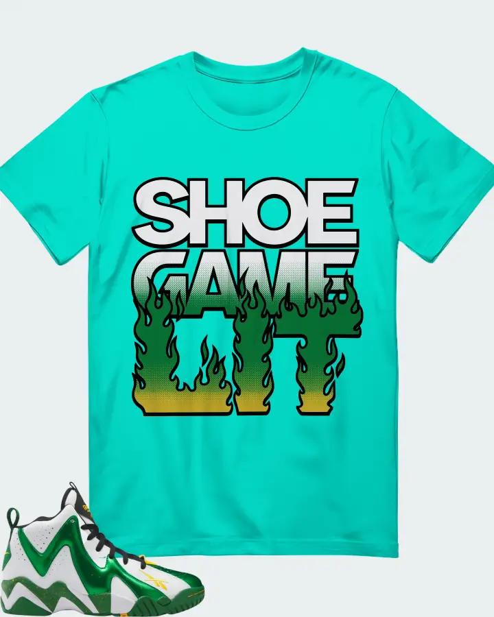 Reebok Hurrikaze II Sneaker Matching Teal T-Shirt - Shoe Game Lit Refreshed