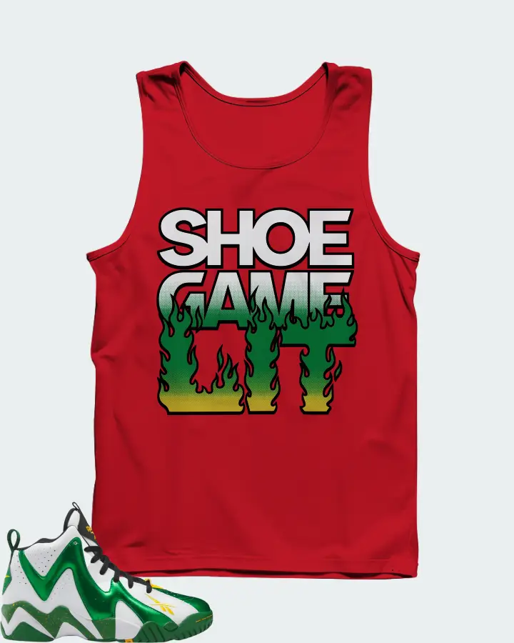 Reebok Hurrikaze II Sneaker Matching Red Tank Top - Shoe Game Lit Refreshed