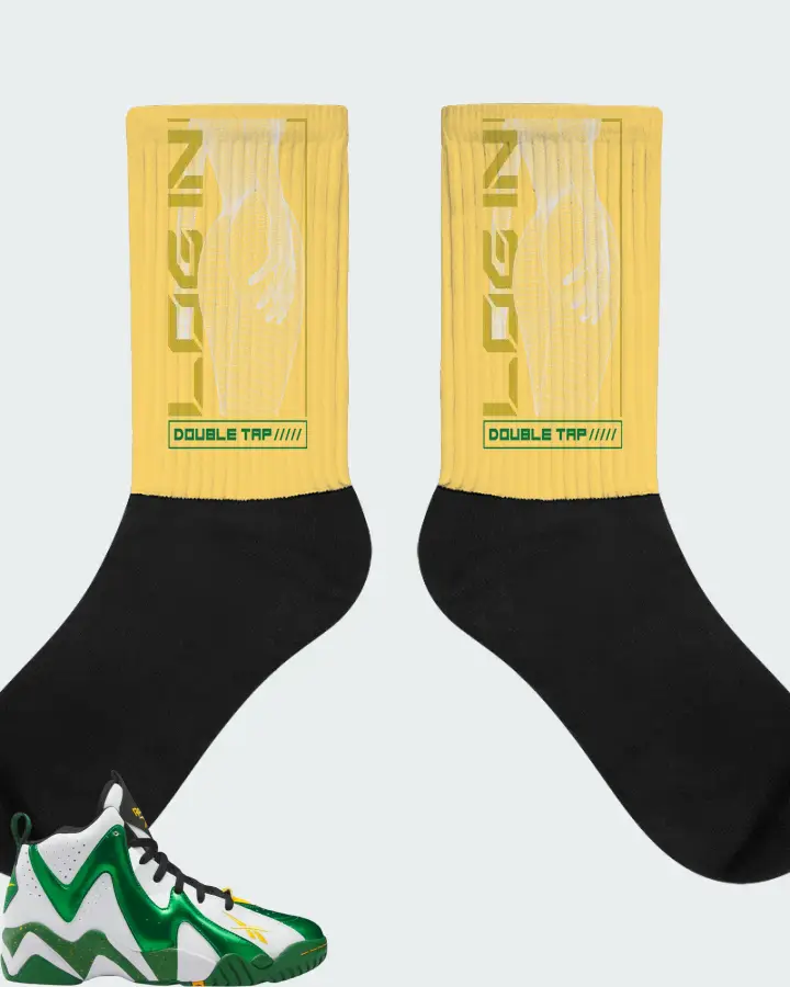 Reebok Hurrikaze II Sneaker Matching Yellow Socks (LOGIN) - View 1