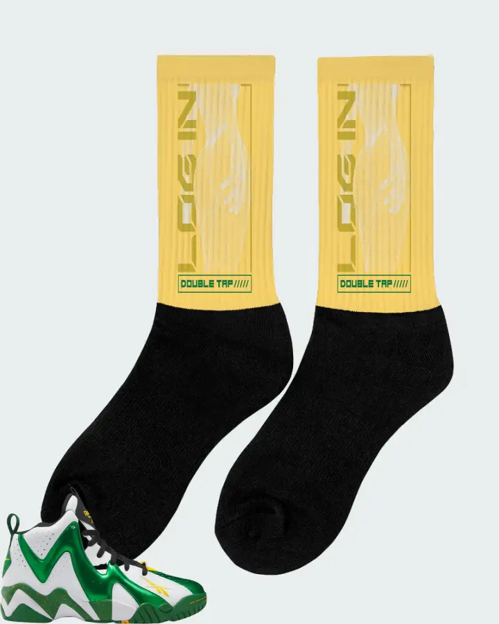 Reebok Hurrikaze II Sneaker Matching Yellow Socks (LOGIN) - View 3