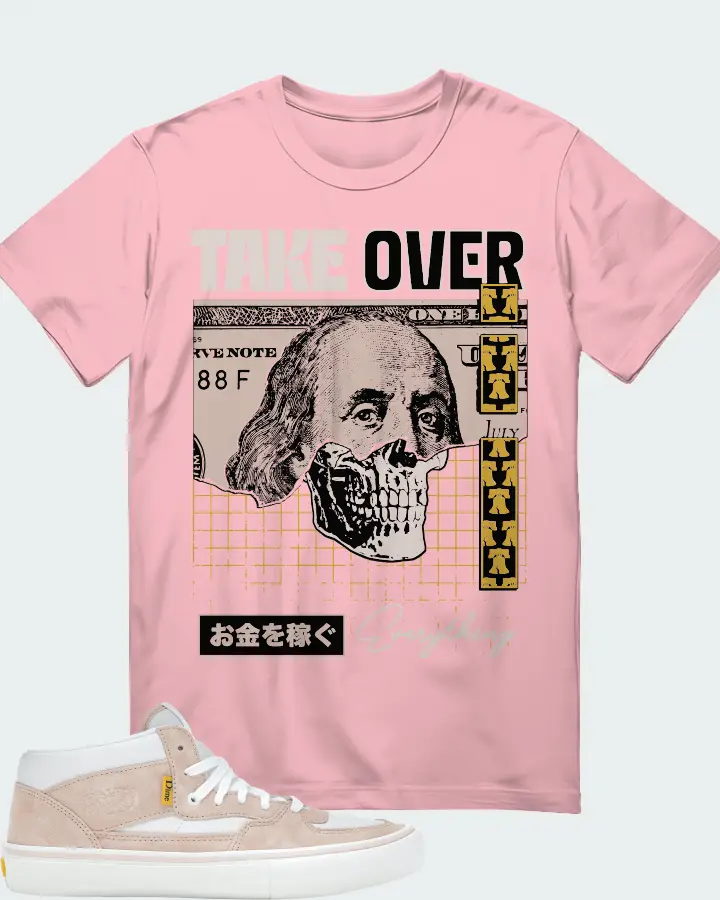 Vans Half Cab Sneaker Matching Pink Gildan T-Shirt - Take Over