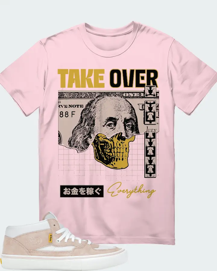 Vans Half Cab Sneaker Matching Soft Pink T-Shirt - Take Over