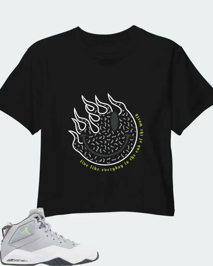 Air Jordan B'Loyal Wolf Grey Volt Matching Crop Top