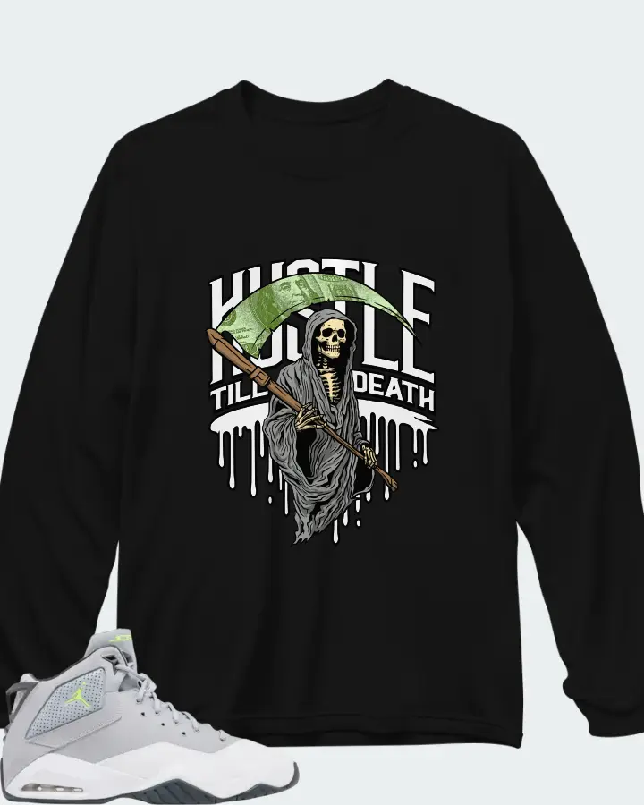 Air Jordan B'Loyal Wolf Grey Volt Matching Long Sleeve T-Shirt
