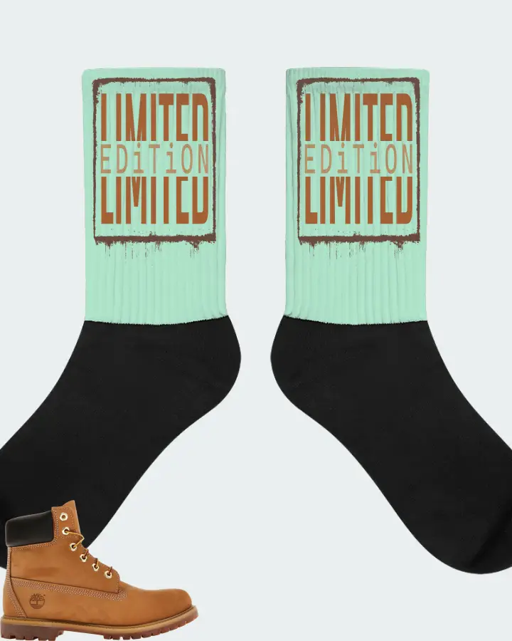 Timberland 6" Premium Waterproof Boot Sneaker Matching Mint Socks - LIMITED EDITION