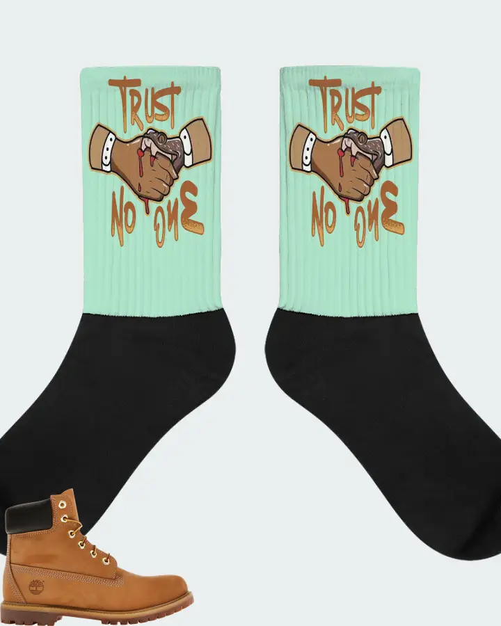 Timberland 6" Premium Waterproof Boot Sneaker Matching Mint Socks - Trust No One