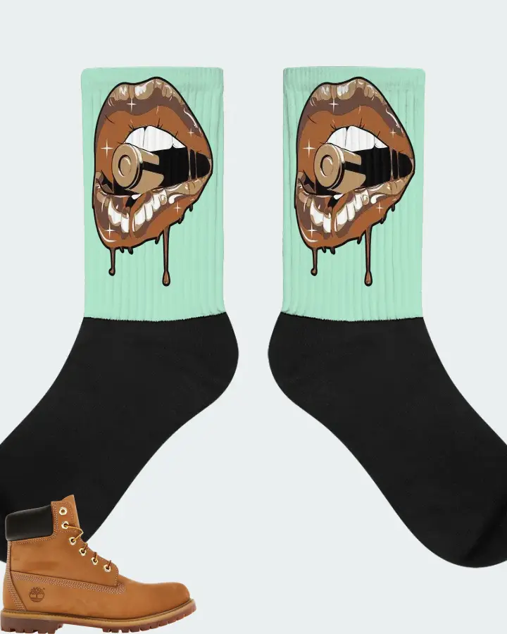 Timberland 6" Premium Waterproof Boot Sneaker Matching Mint Socks - Kiss of Death