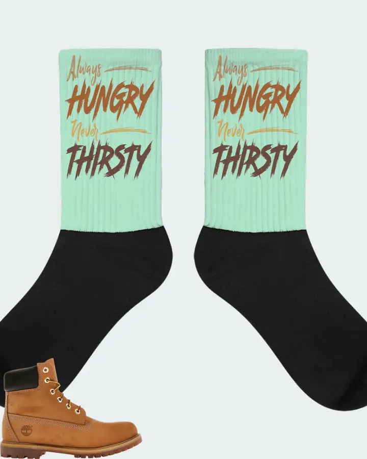 Timberland 6" Premium Waterproof Boot Sneaker Matching Mint Socks - Always HUNGRY Never THIRSTY