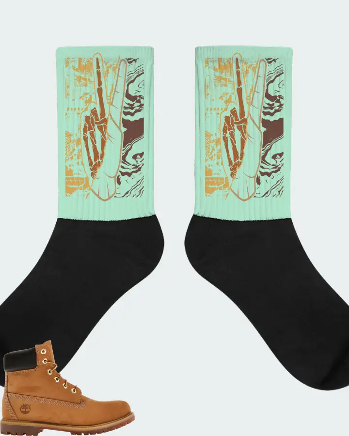 Timberland 6" Premium Waterproof Boot Sneaker Matching Mint Socks - Peace of mind