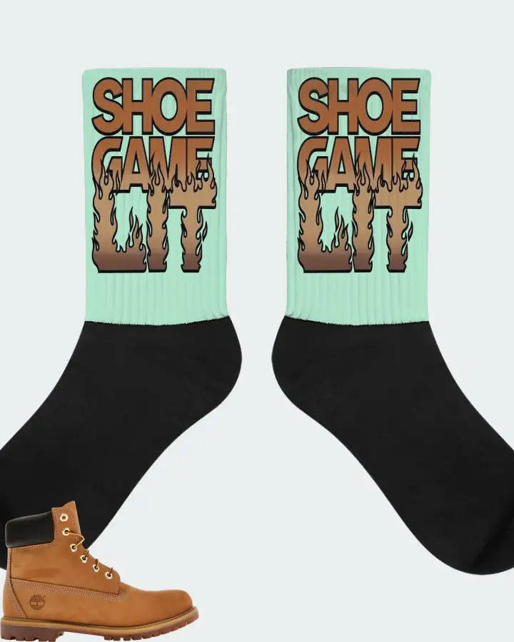 Timberland 6" Premium Waterproof Boot Sneaker Matching Mint Socks - Shoe Game Lit Refreshed