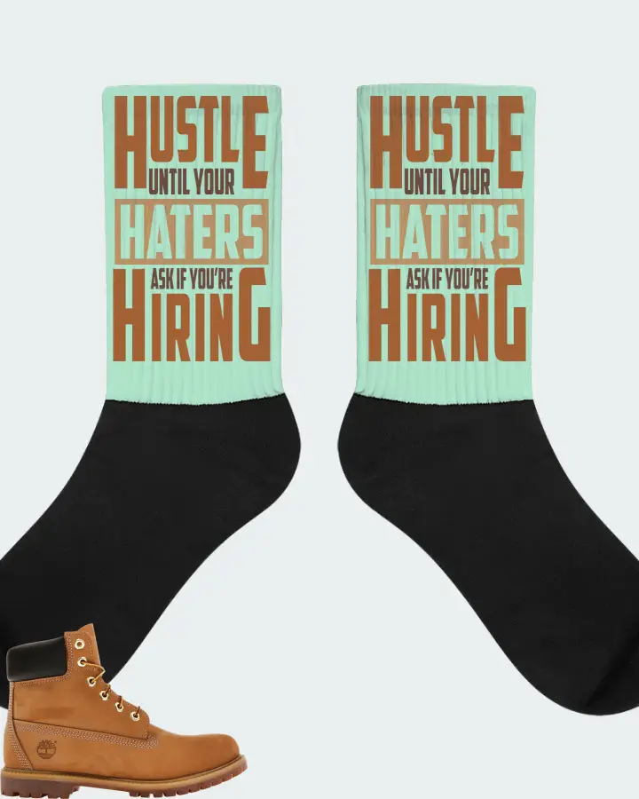Timberland 6" Premium Waterproof Boot Sneaker Matching Mint Socks - HUSTLE UNTIL YOUR HATERS