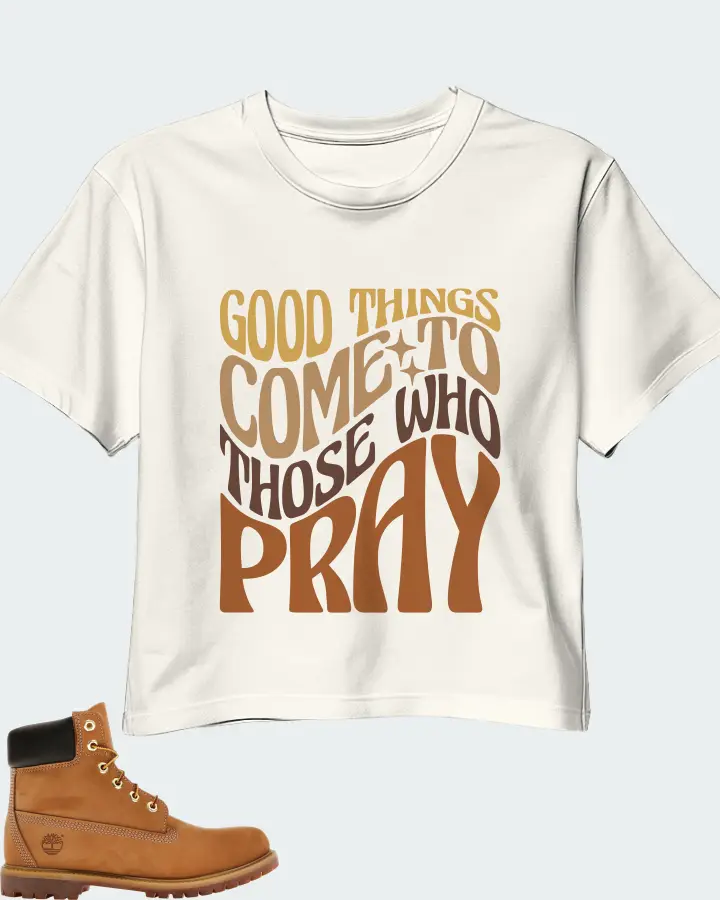 Timberland 6" Premium Waterproof Boot Sneaker Matching Crop Top - Good Things Come To Those Who Pray