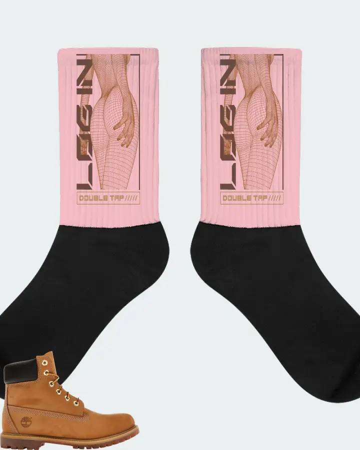 Timberland 6" Premium Waterproof Boot Sneaker Matching Pink Socks (LOGIN) - View 1