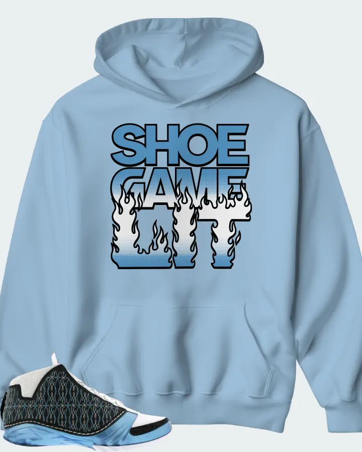 Jordan 23 Sneaker Matching Carolina Blue Hoodie - Shoe Game Lit Refreshed