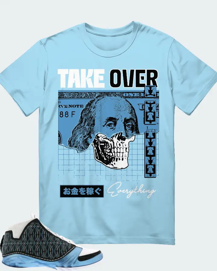 Jordan 23 Sneaker Matching Ocean Blue T-Shirt - Take Over