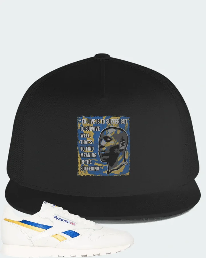 Reebok Classic Leather Sneaker Matching Black Hat - DMX Suffer Quote