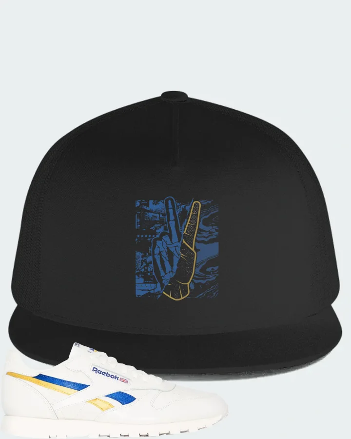Reebok Classic Leather Sneaker Matching Black Hat - Peace of mind