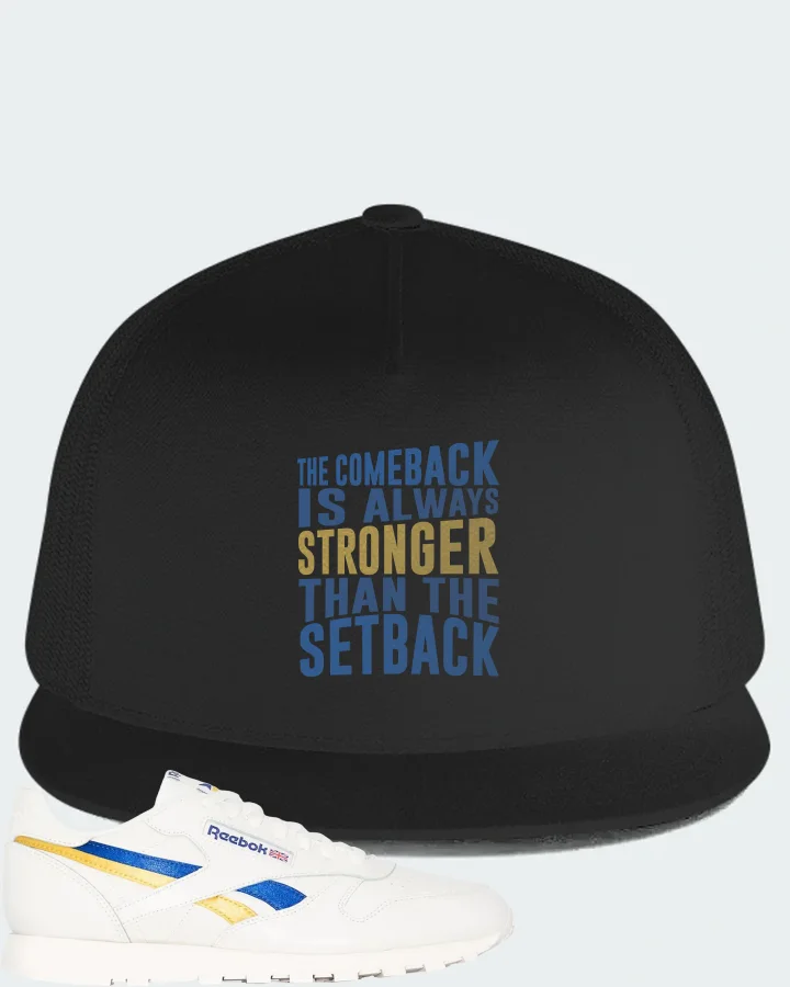 Reebok Classic Leather Sneaker Matching Black Hat - The Comeback