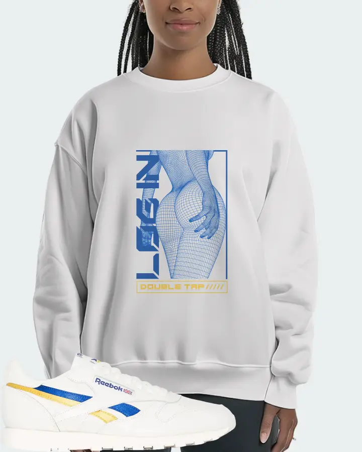 Reebok Classic Leather Sneaker Matching White Sweatshirt (LOGIN) - View 3