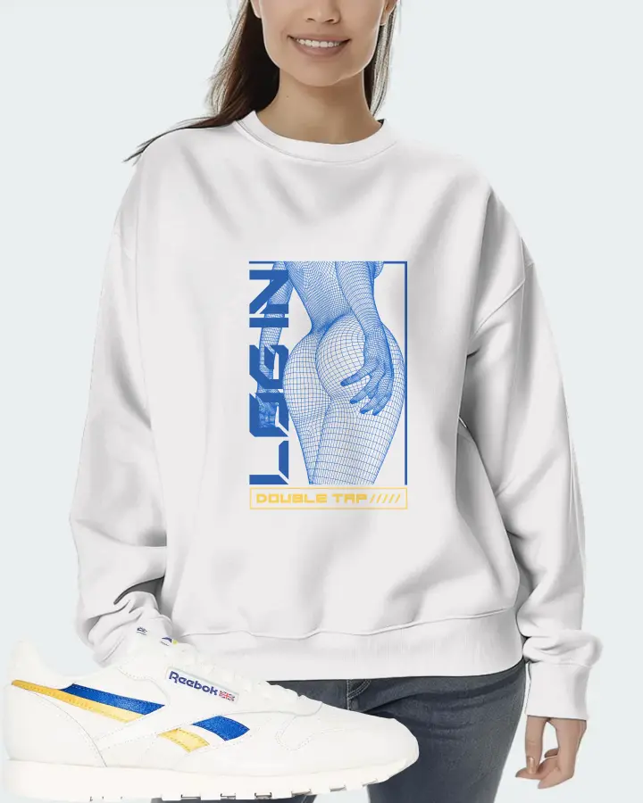 Reebok Classic Leather Sneaker Matching White Sweatshirt (LOGIN) - View 5