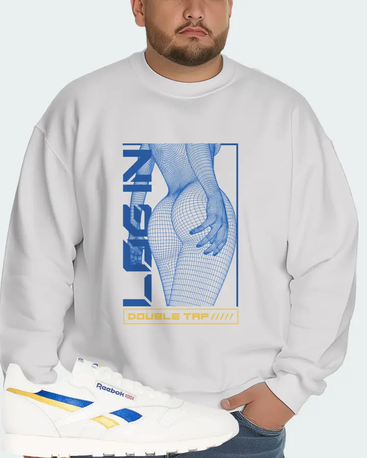Reebok Classic Leather Sneaker Matching White Sweatshirt (LOGIN) - View 6