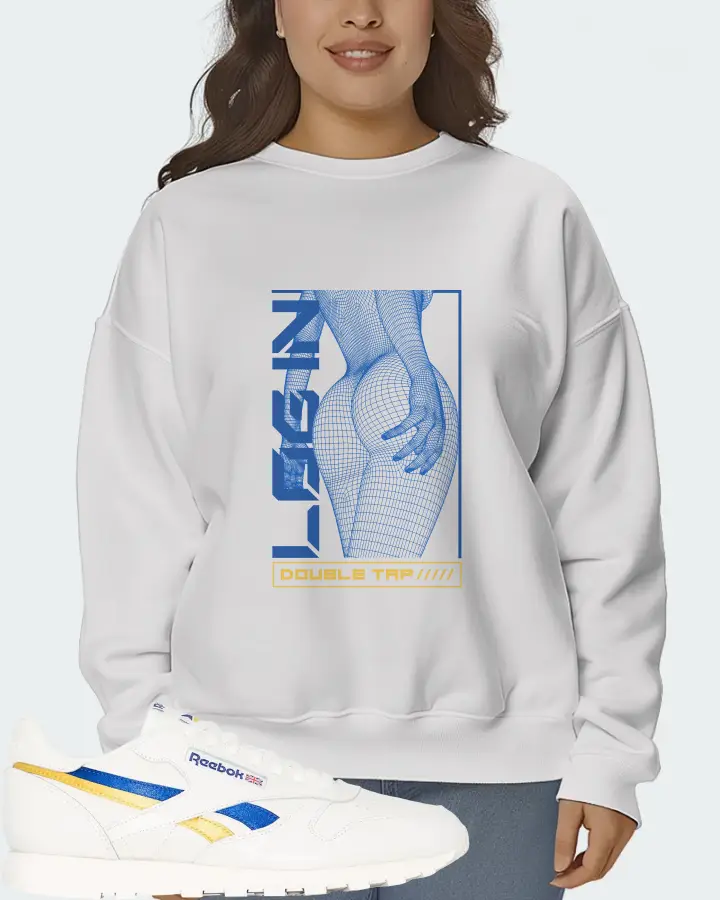 Reebok Classic Leather Sneaker Matching White Sweatshirt (LOGIN) - View 7