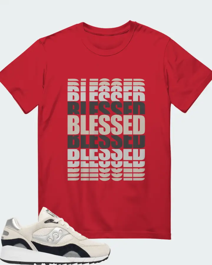 Saucony Shadow 6000 Sneaker Matching Gildan T-Shirt - BLESSED Many Times