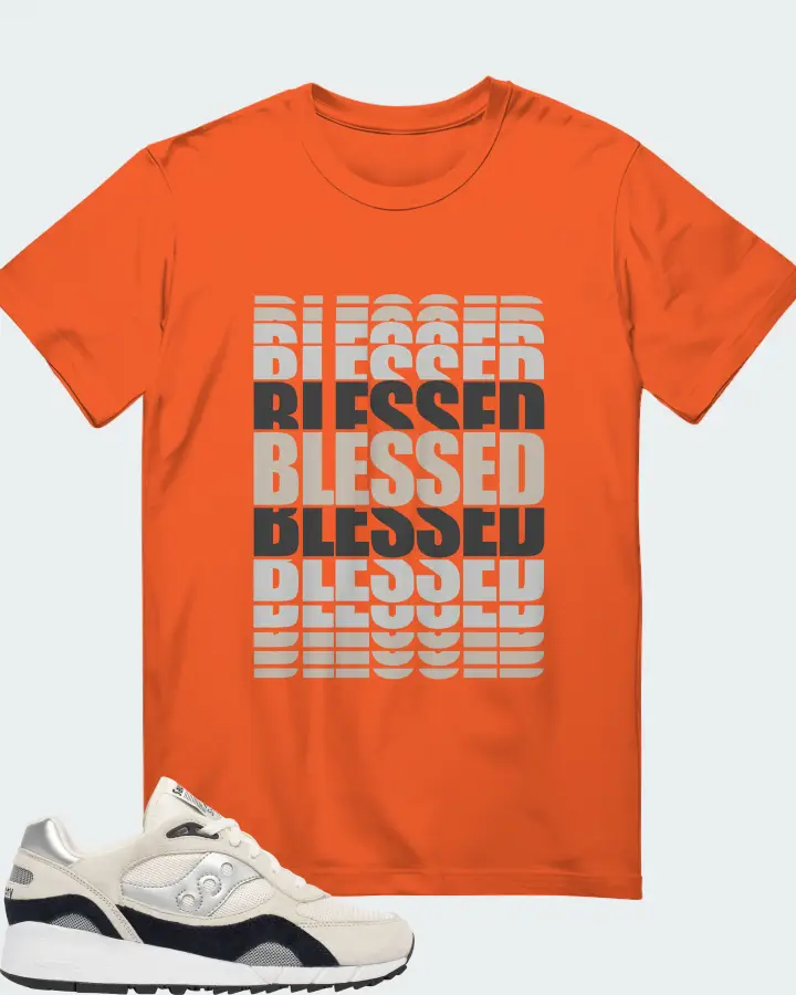 Saucony Shadow 6000 Sneaker Matching Orange T-Shirt - BLESSED Many Times