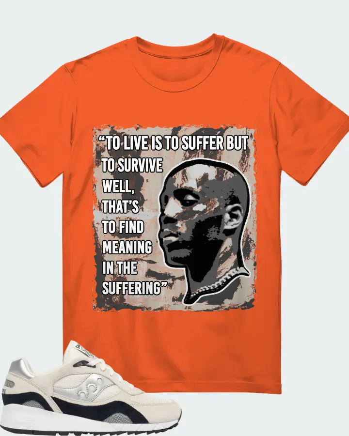 Saucony Shadow 6000 Sneaker Matching Orange T-Shirt - DMX Suffer Quote