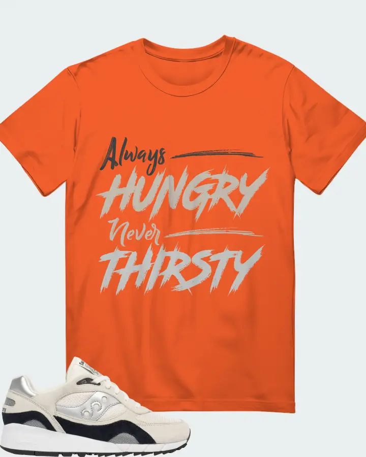 Saucony Shadow 6000 Sneaker Matching Orange T-Shirt - Always HUNGRY Never THIRSTY