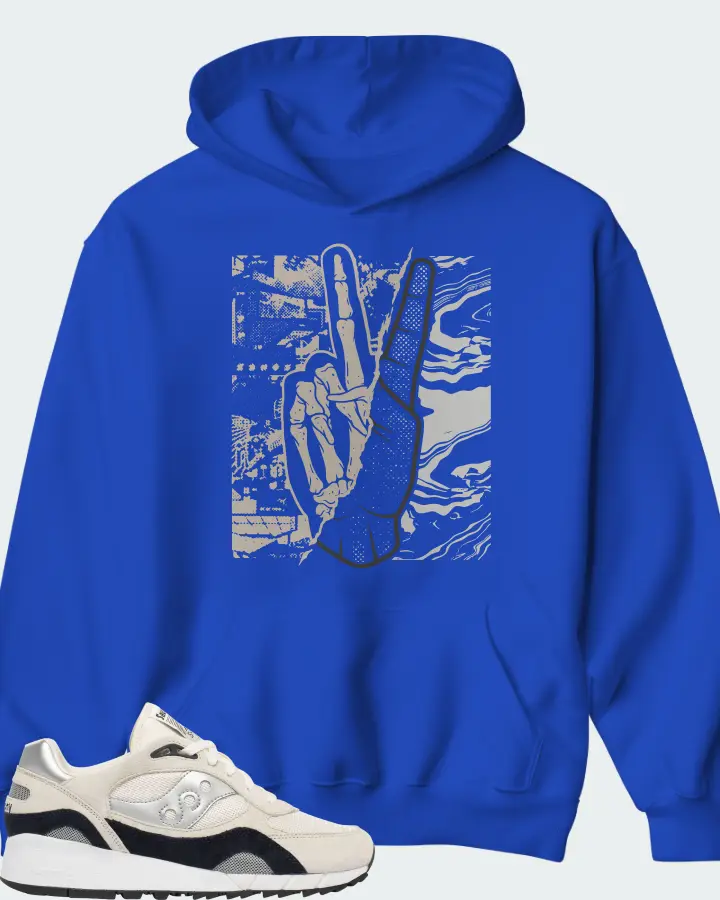Saucony Shadow 6000 Sneaker Matching Royal Blue Hoodie - Peace of mind