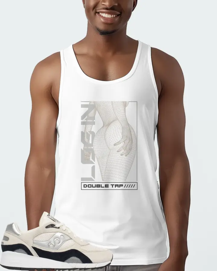 Saucony Shadow 6000 Sneaker Matching White Tank Top (LOGIN) - View 2