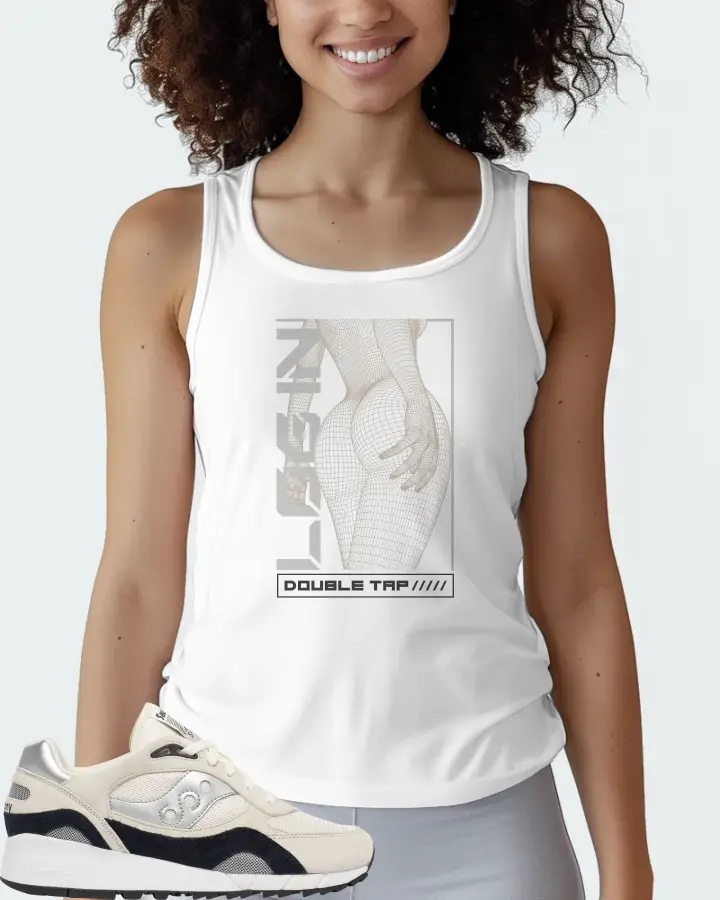Saucony Shadow 6000 Sneaker Matching White Tank Top (LOGIN) - View 3