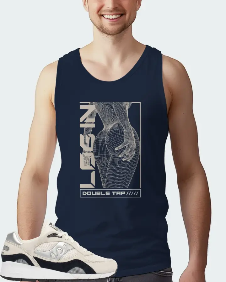 Saucony Shadow 6000 Sneaker Matching Navy Tank Top (LOGIN) - View 4