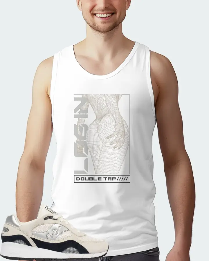 Saucony Shadow 6000 Sneaker Matching White Tank Top (LOGIN) - View 4