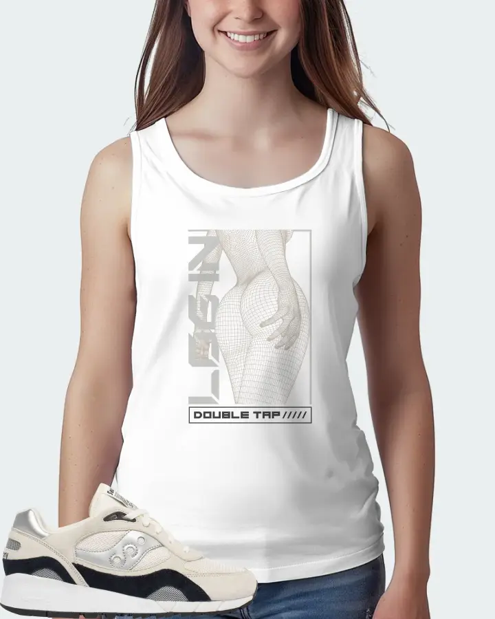 Saucony Shadow 6000 Sneaker Matching White Tank Top (LOGIN) - View 5