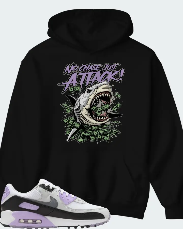 Nike Air Max 90 White Lilac Cool Grey Matching Hoodie