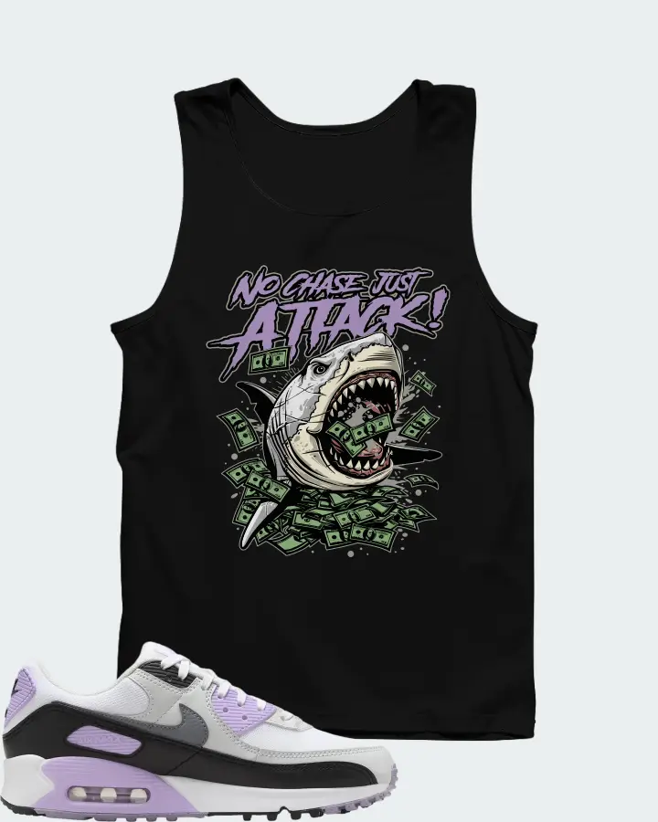 Nike Air Max 90 White Lilac Cool Grey Matching Tank Top