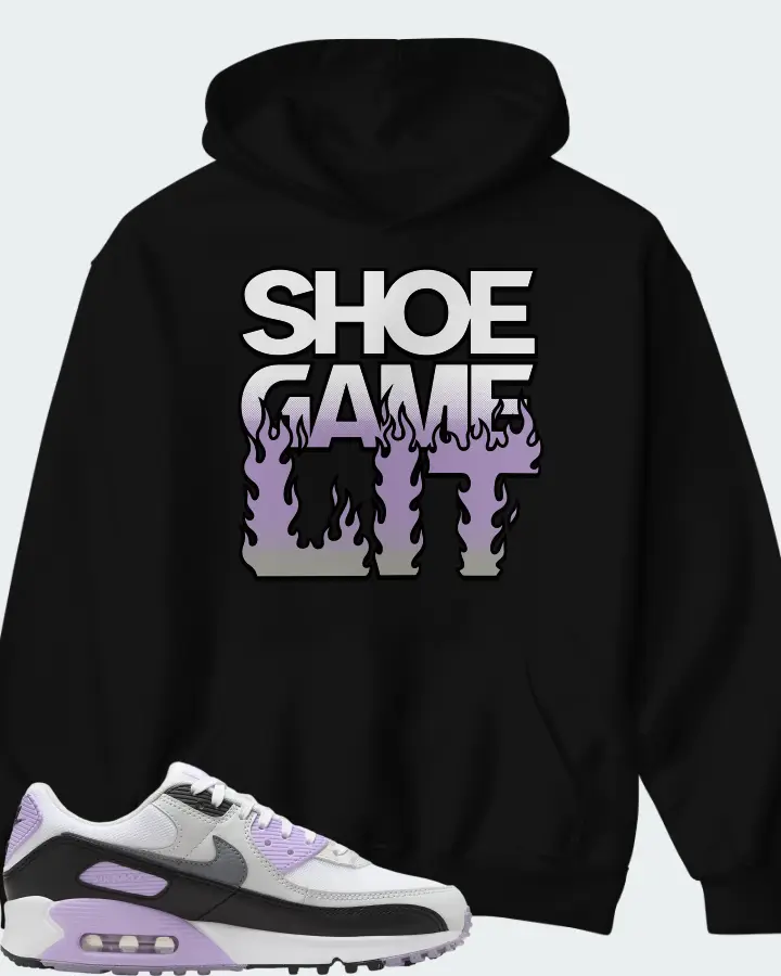 Nike Air Max 90 White Lilac Cool Grey Matching Hoodie