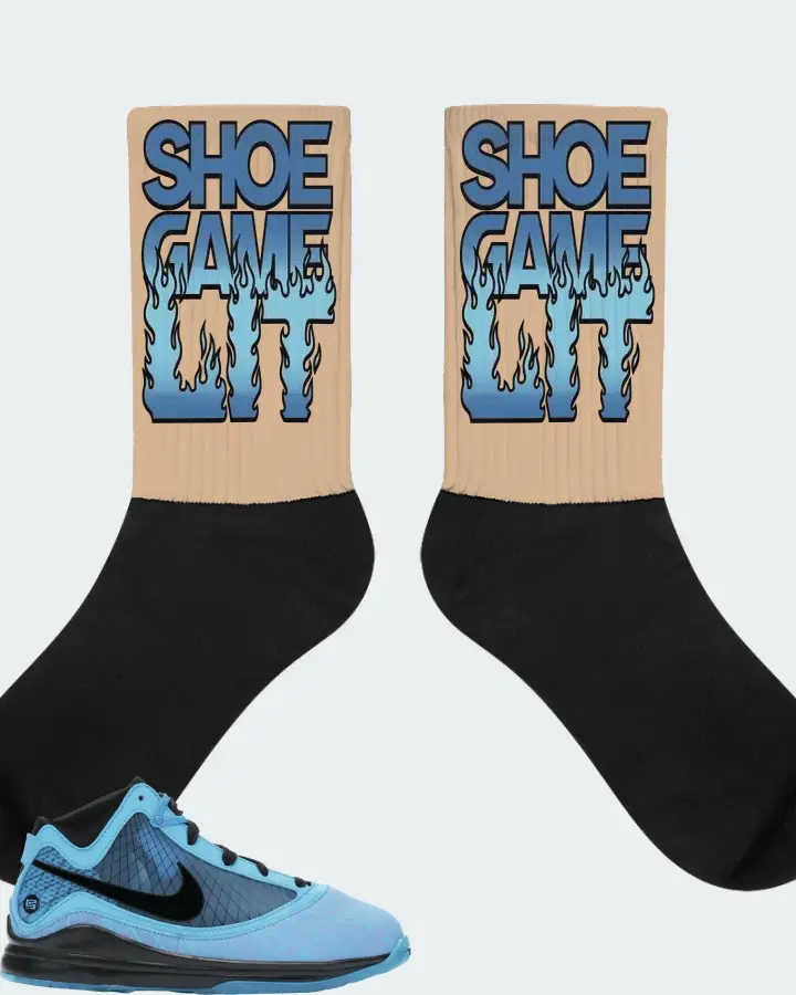 Nike LeBron 7 Sneaker Matching Cream Socks - Shoe Game Lit Refreshed