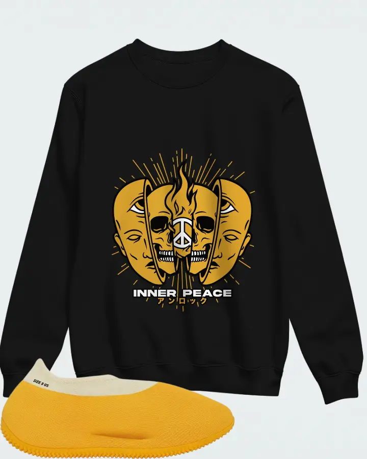 Yeezy Knit Runner Sulfur Matching Sweatshirt