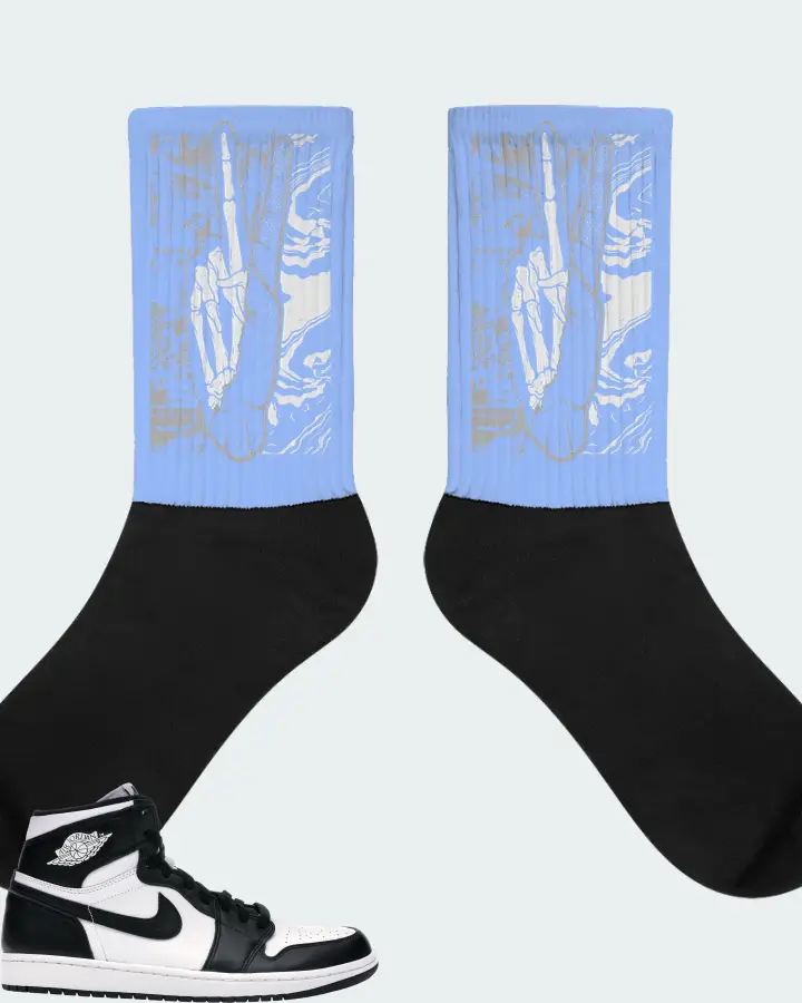 Jordan 1 Retro Sneaker Matching Carolina Blue Socks - Peace of mind