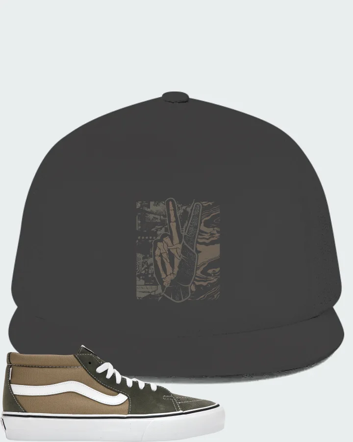 Vans Vault Sk8-Mid LX Sneaker Matching Dark Grey Hat - Peace of mind
