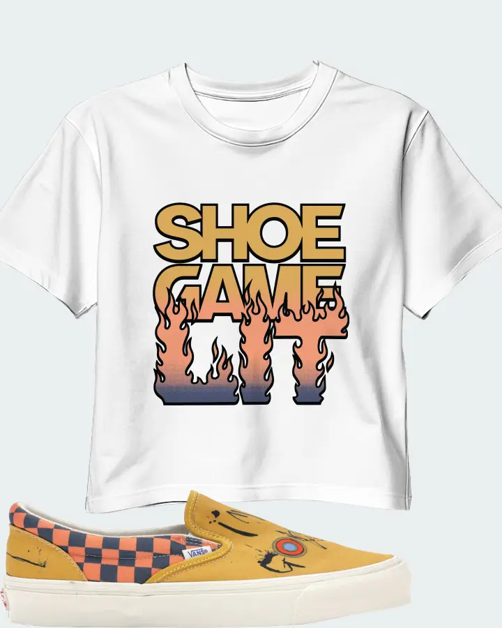 Vans Slip-On Sneaker Matching White Crop Top - Shoe Game Lit Refreshed