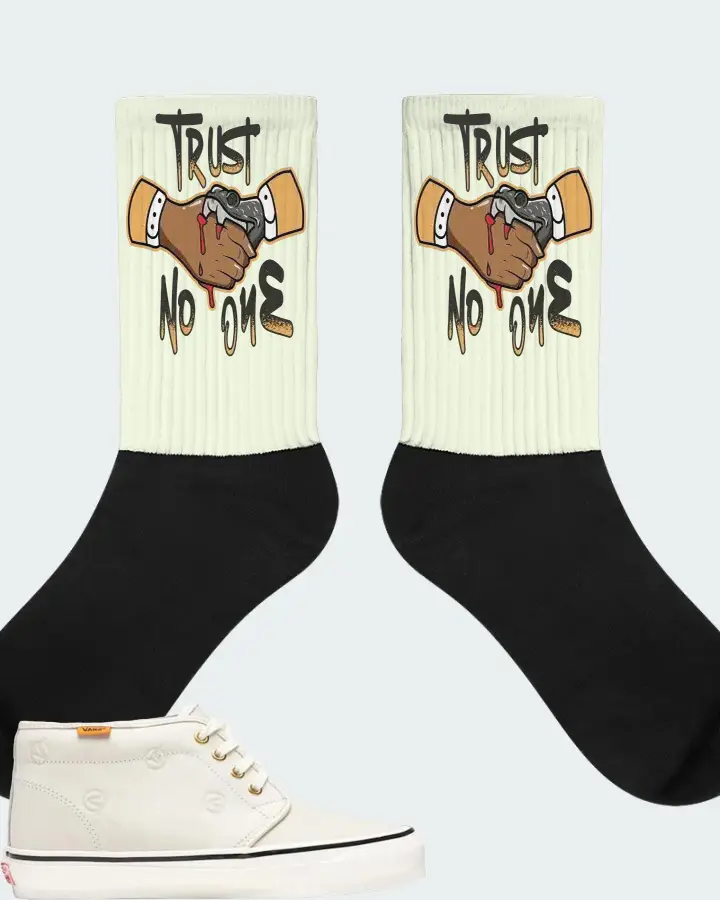 Vans OG Chukka Boot LX Sneaker Matching Citron Socks - Trust No One