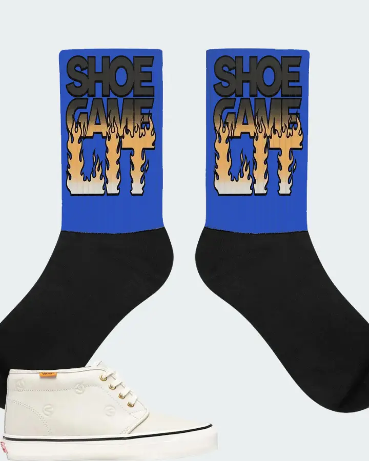 Vans OG Chukka Boot LX Sneaker Matching Royal Blue Socks - Shoe Game Lit Refreshed